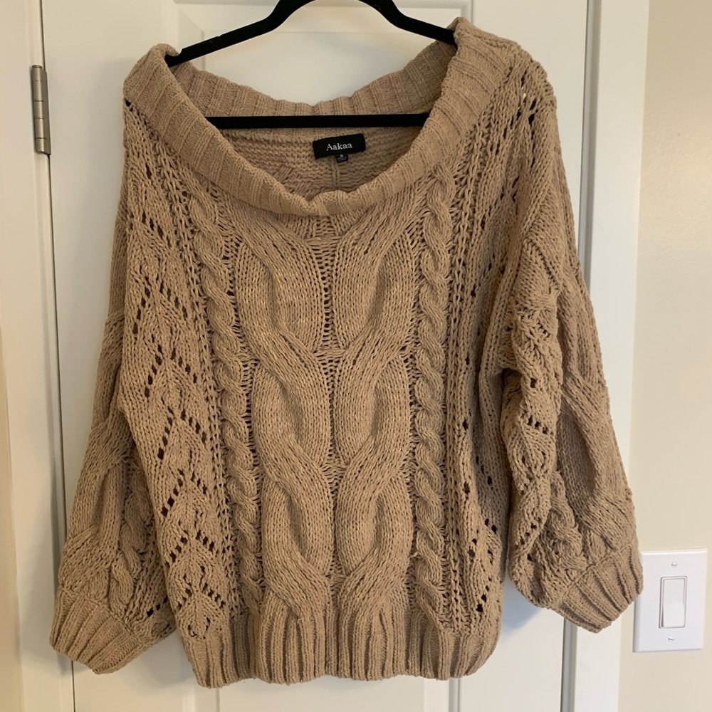 Cable knit sweater